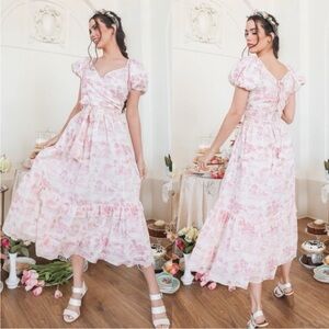 Ivy City Co. Pink Toile Antoinette Dress
